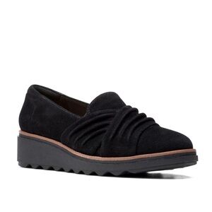 Clarks Collection Slip-On Loafers - Sharon Villa in black suede
